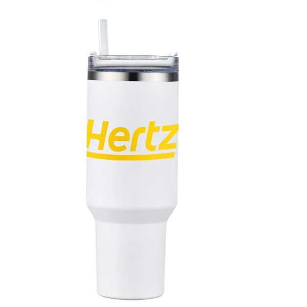 40 oz. Double Wall Tumbler With Handle and Straw - 40 oz. Double Wall Tumbler With Handle and Straw - Image 1 of 9