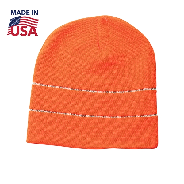 USA-Made Headwear Acrylic Safety Knit Beanie - USA-Made Headwear Acrylic Safety Knit Beanie - Image 2 of 2