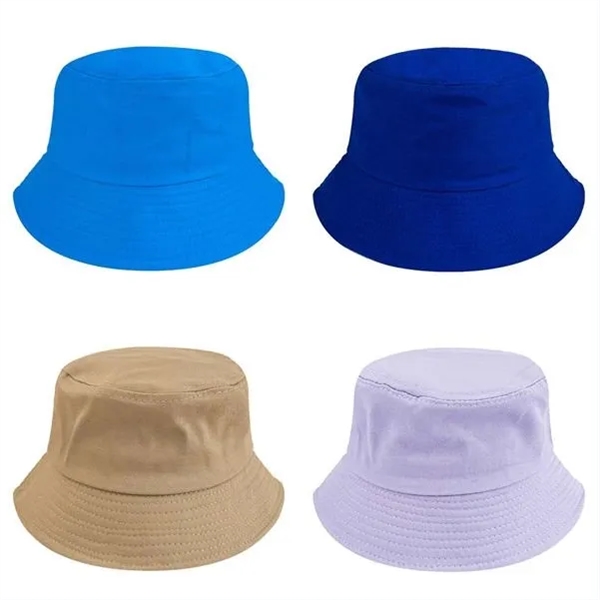 Cotton Unisex Beach Bucket Hats - Cotton Unisex Beach Bucket Hats - Image 1 of 3
