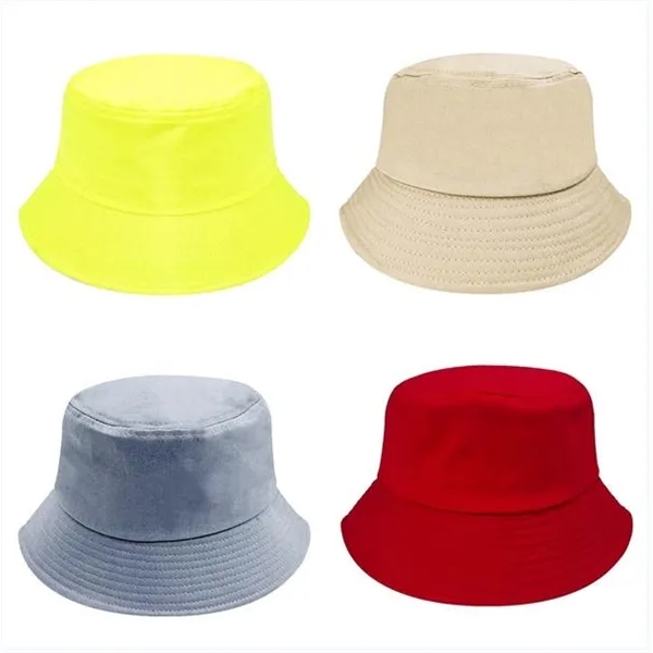 Cotton Unisex Beach Bucket Hats - Cotton Unisex Beach Bucket Hats - Image 3 of 3