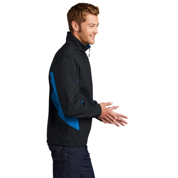 Port Authority® Men's Core Colorblock Soft Shell Jacket - Port Authority® Men's Core Colorblock Soft Shell Jacket - Image 2 of 6