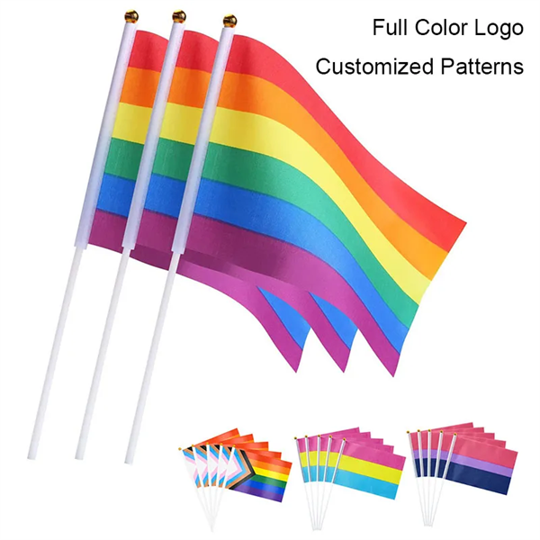 LGBT Small Pride Rainbow Stick Flags - LGBT Small Pride Rainbow Stick Flags - Image 0 of 3