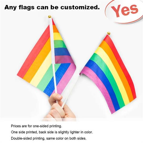 LGBT Small Pride Rainbow Stick Flags - LGBT Small Pride Rainbow Stick Flags - Image 1 of 3