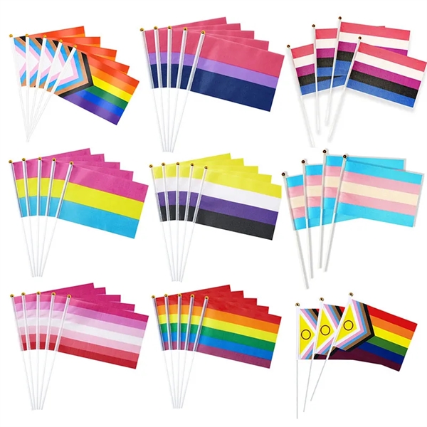 LGBT Small Pride Rainbow Stick Flags - LGBT Small Pride Rainbow Stick Flags - Image 2 of 3