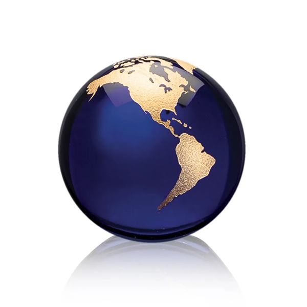 Globe Paperweight - Blue - Globe Paperweight - Blue - Image 3 of 15