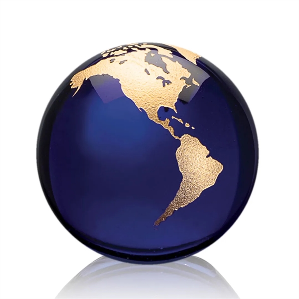 Globe Paperweight - Blue - Globe Paperweight - Blue - Image 9 of 15