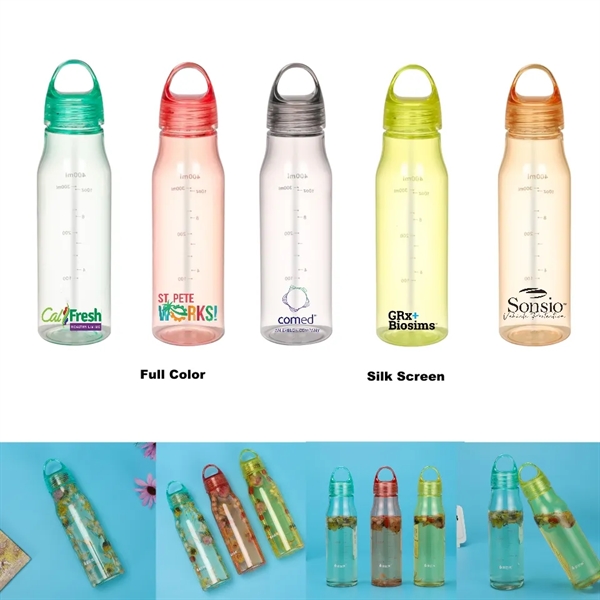 14 oz Kids Sports Plastic Water Bottle With Capacity Scale - 14 oz Kids Sports Plastic Water Bottle With Capacity Scale - Image 0 of 9