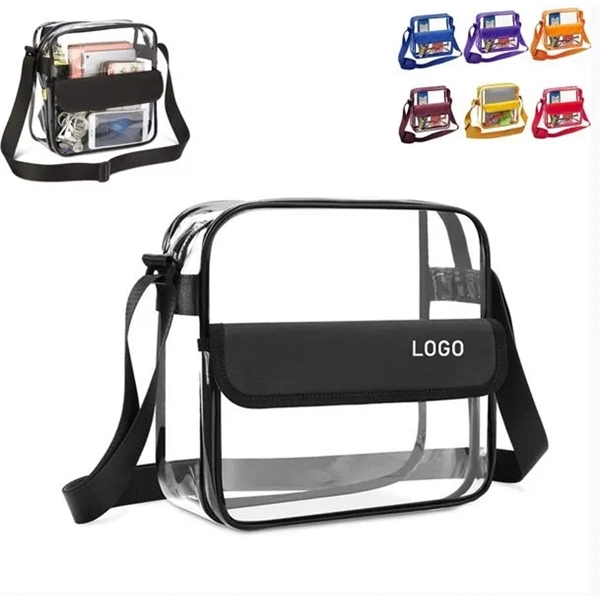 Clear Crossbody Messenger Shoulder Bag - Clear Crossbody Messenger Shoulder Bag - Image 0 of 3