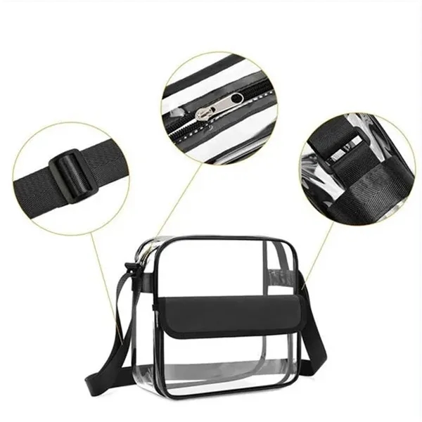 Clear Crossbody Messenger Shoulder Bag - Clear Crossbody Messenger Shoulder Bag - Image 1 of 3