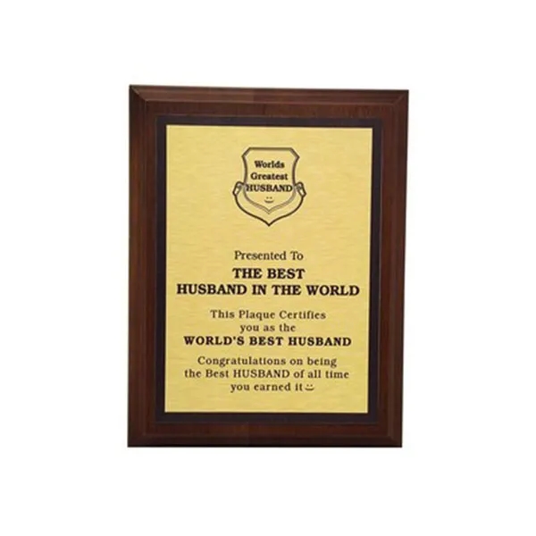 THE BEST HUSBAND IN THE WORLD PLAQUE- (GOLD) - THE BEST HUSBAND IN THE WORLD PLAQUE- (GOLD) - Image 0 of 0