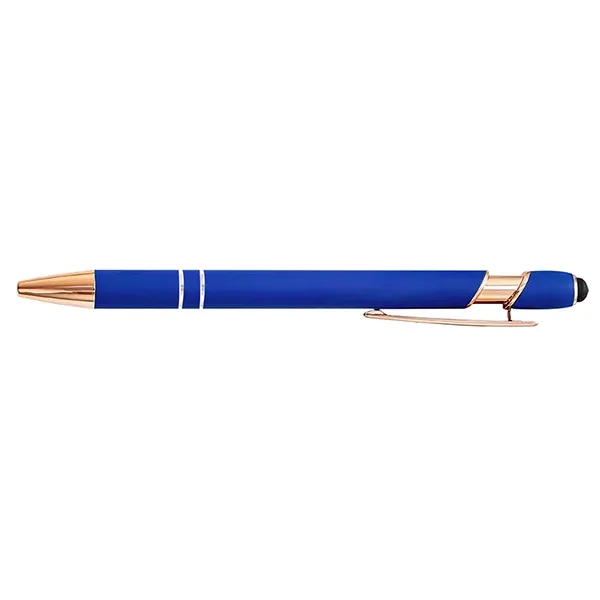 Rose Gold Soft-Touch Aluminum Pen w/ Stylus - Rose Gold Soft-Touch Aluminum Pen w/ Stylus - Image 1 of 10