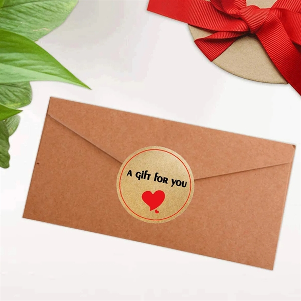 Kraft Brown Round Stickers - Kraft Brown Round Stickers - Image 2 of 2