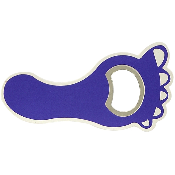 Jumbo size foot shape magnetic bottle opener