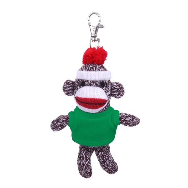 Plush Original Sock Monkey Keychain with Tee - Plush Original Sock Monkey Keychain with Tee - Image 5 of 11