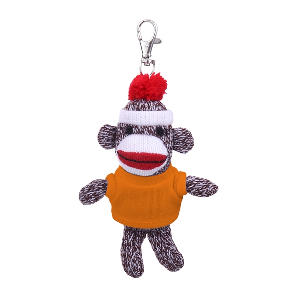 Plush Original Sock Monkey Keychain with Tee - Plush Original Sock Monkey Keychain with Tee - Image 7 of 11