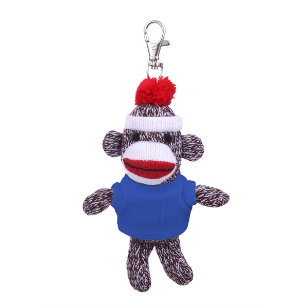 Plush Original Sock Monkey Keychain with Tee - Plush Original Sock Monkey Keychain with Tee - Image 9 of 11