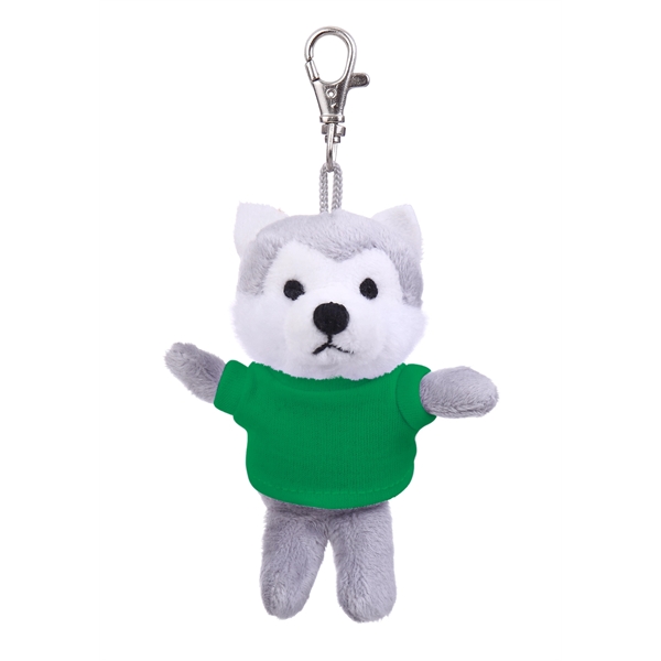 Soft Plush Wolf Keychain with Tee - Soft Plush Wolf Keychain with Tee - Image 4 of 11