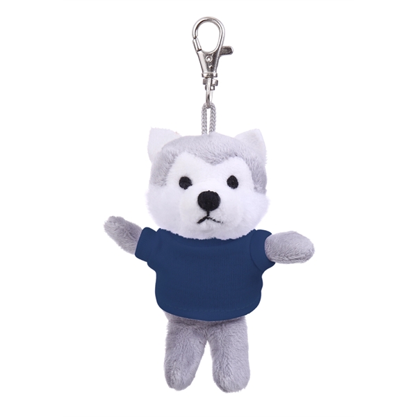 Soft Plush Wolf Keychain with Tee - Soft Plush Wolf Keychain with Tee - Image 5 of 11