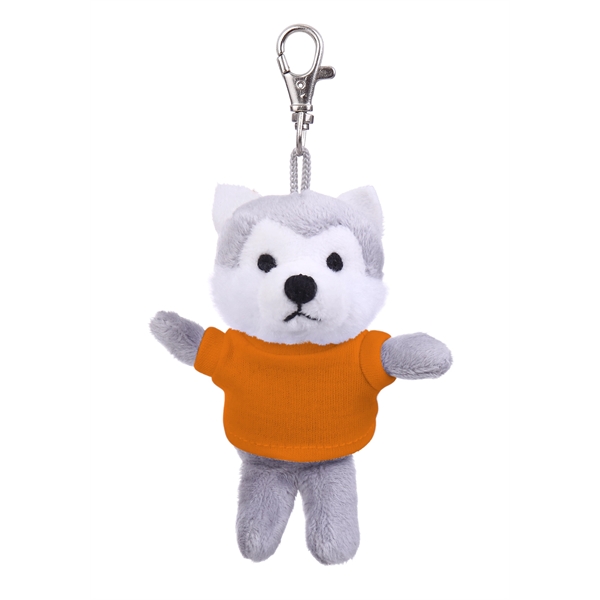 Soft Plush Wolf Keychain with Tee - Soft Plush Wolf Keychain with Tee - Image 6 of 11