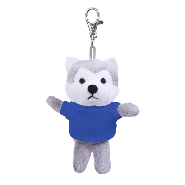 Soft Plush Wolf Keychain with Tee - Soft Plush Wolf Keychain with Tee - Image 8 of 11