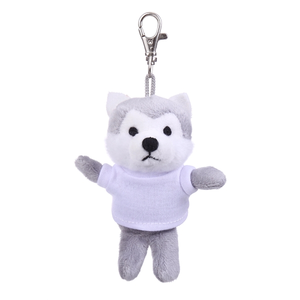 Soft Plush Wolf Keychain with Tee - Soft Plush Wolf Keychain with Tee - Image 11 of 11