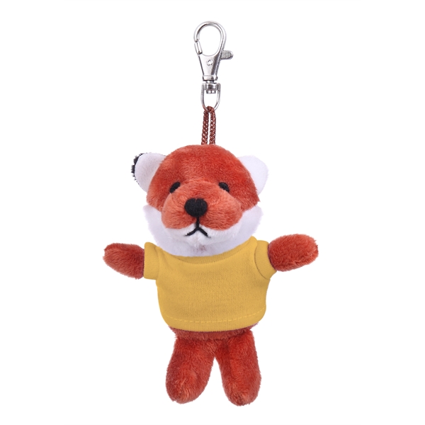 Soft Plush Fox Keychain with Tee - Soft Plush Fox Keychain with Tee - Image 3 of 11