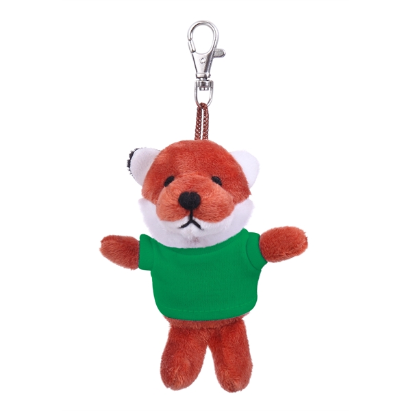 Soft Plush Fox Keychain with Tee - Soft Plush Fox Keychain with Tee - Image 4 of 11