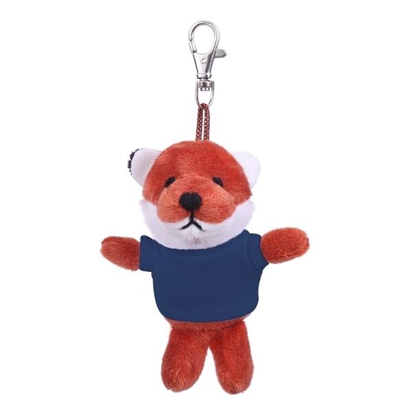 Soft Plush Fox Keychain with Tee - Soft Plush Fox Keychain with Tee - Image 5 of 11