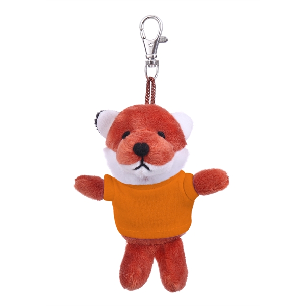 Soft Plush Fox Keychain with Tee - Soft Plush Fox Keychain with Tee - Image 6 of 11