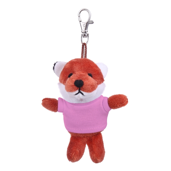 Soft Plush Fox Keychain with Tee - Soft Plush Fox Keychain with Tee - Image 7 of 11