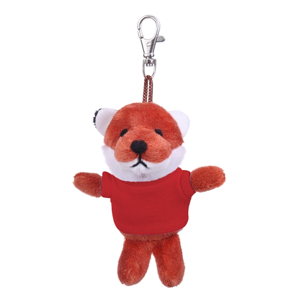 Soft Plush Fox Keychain with Tee - Soft Plush Fox Keychain with Tee - Image 9 of 11