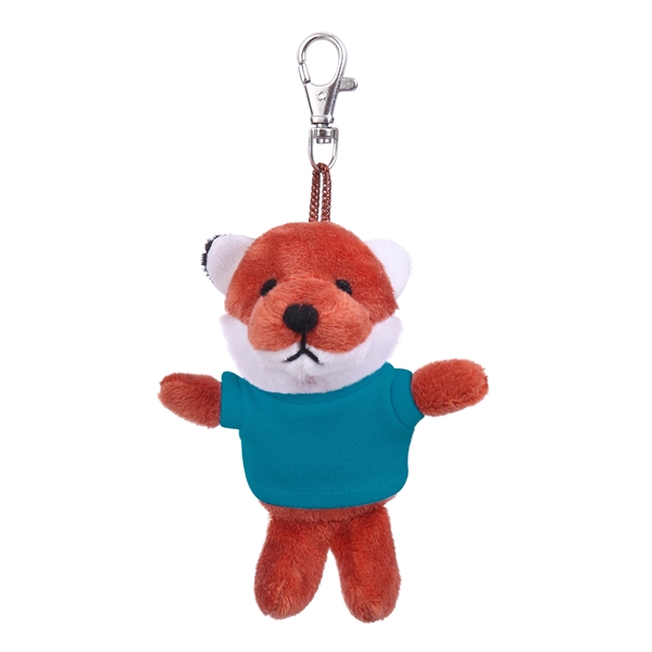 Soft Plush Fox Keychain with Tee - Soft Plush Fox Keychain with Tee - Image 10 of 11