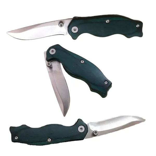 Folding Pocket Knife With Wooden Handle - Folding Pocket Knife With Wooden Handle - Image 1 of 1