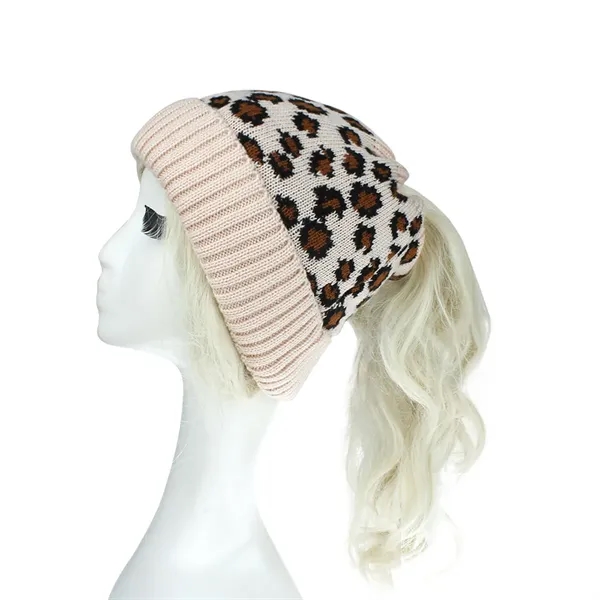 Womens Beanie Ponytail Hat - Womens Beanie Ponytail Hat - Image 2 of 2