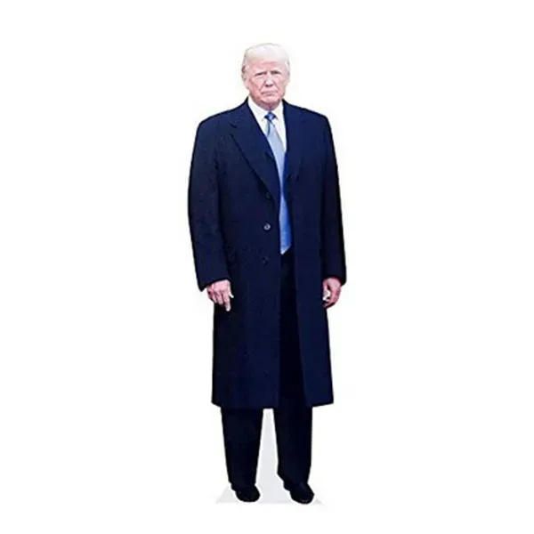 DONALD TRUMP OUTDOOR COAT CARDBOARD CUTOUT STAND UP - DONALD TRUMP OUTDOOR COAT CARDBOARD CUTOUT STAND UP - Image 0 of 2