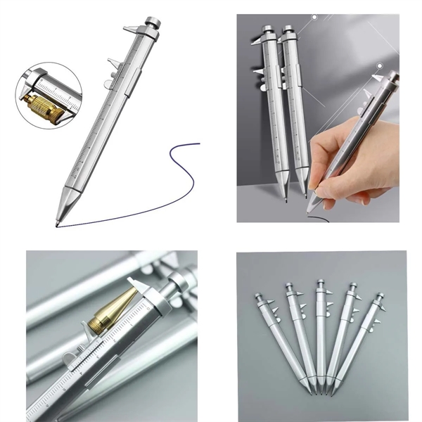 Multifunction Plastic Ballpoint Pen With Vernier Caliper - Multifunction Plastic Ballpoint Pen With Vernier Caliper - Image 1 of 1