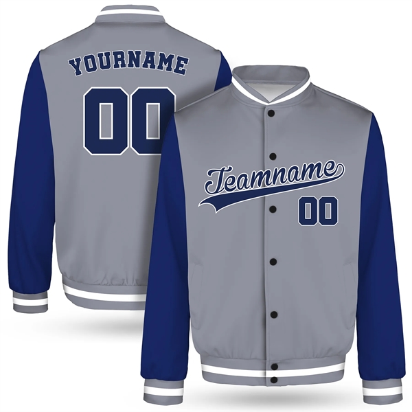 Custom Personalized Men's Varsity Jacket - Custom Personalized Men's Varsity Jacket - Image 3 of 11