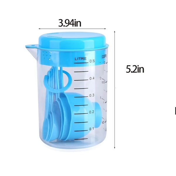 Environmentally Friendly Plastic Measuring Cup and Spoon - Environmentally Friendly Plastic Measuring Cup and Spoon - Image 1 of 6