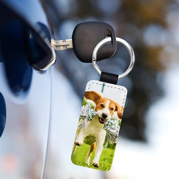 Blank PU Leather Keychain - Blank PU Leather Keychain - Image 4 of 4