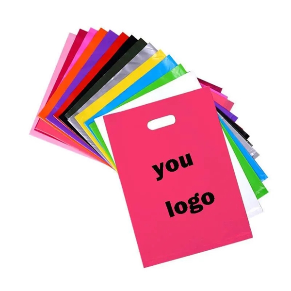 Reusable Die Cut Fold-Over Reinforced Plastic Shopping Bag - Reusable Die Cut Fold-Over Reinforced Plastic Shopping Bag - Image 4 of 14