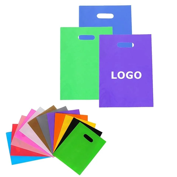 Reusable Die Cut Fold-Over Reinforced Plastic Shopping Bag - Reusable Die Cut Fold-Over Reinforced Plastic Shopping Bag - Image 5 of 14