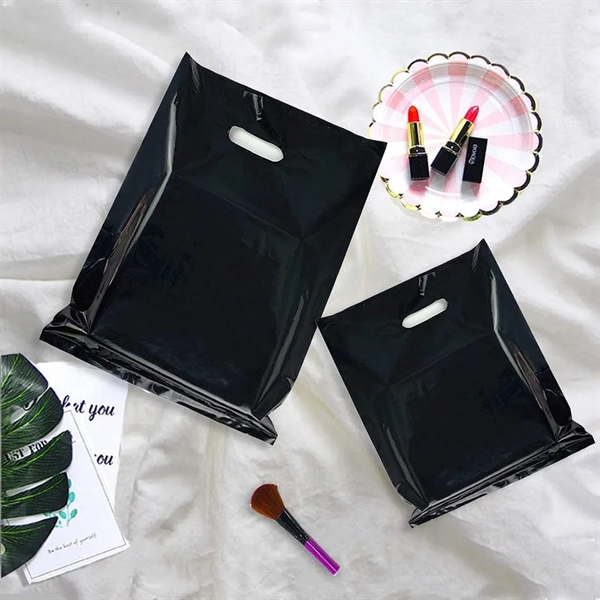 Reusable Die Cut Fold-Over Reinforced Plastic Shopping Bag - Reusable Die Cut Fold-Over Reinforced Plastic Shopping Bag - Image 6 of 14