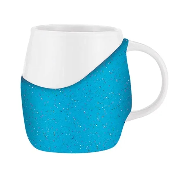 14 oz ceramic Rotunda Mug w/Glitter silicone grip - 14 oz ceramic Rotunda Mug w/Glitter silicone grip - Image 2 of 11