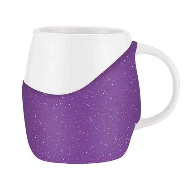 14 oz ceramic Rotunda Mug w/Glitter silicone grip - 14 oz ceramic Rotunda Mug w/Glitter silicone grip - Image 7 of 11