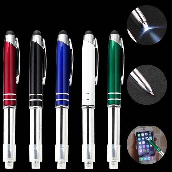 3-in-1 Stylus Pen with LED Flashlight - 3-in-1 Stylus Pen with LED Flashlight - Image 5 of 5