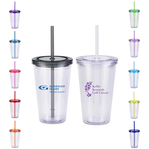 16Oz Plastic Clear Tumbler - 16Oz Plastic Clear Tumbler - Image 0 of 4