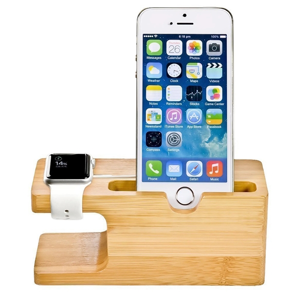 Bamboo Charging Stand - Bamboo Charging Stand - Image 1 of 4