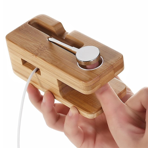 Bamboo Charging Stand - Bamboo Charging Stand - Image 4 of 4
