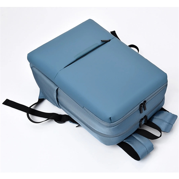 Nylon Business Shoulder Computer Backpack - Nylon Business Shoulder Computer Backpack - Image 3 of 5