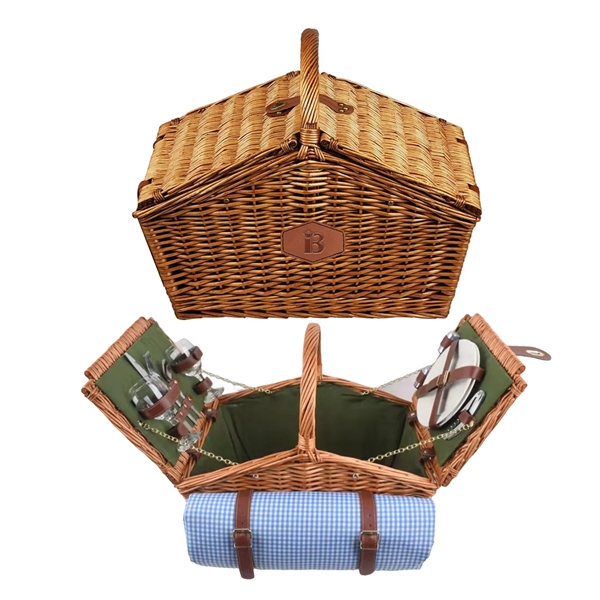 Willow Picnic Basket Set With Double Doors - Willow Picnic Basket Set With Double Doors - Image 0 of 4
